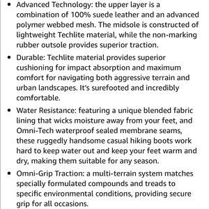 Mens size 11 hiking shoes.  Never worn